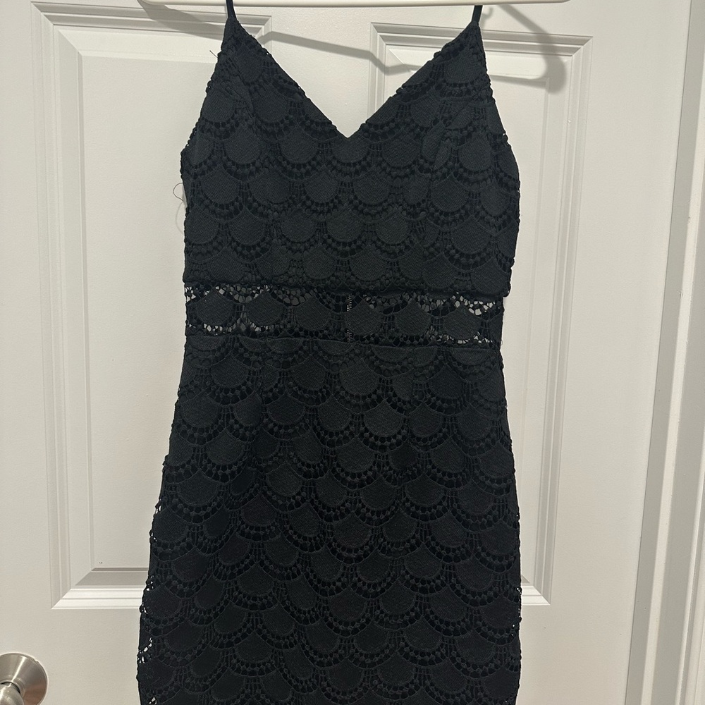 Bloomingdale’s Aqua Brand Black Lace Cocktail Dress
